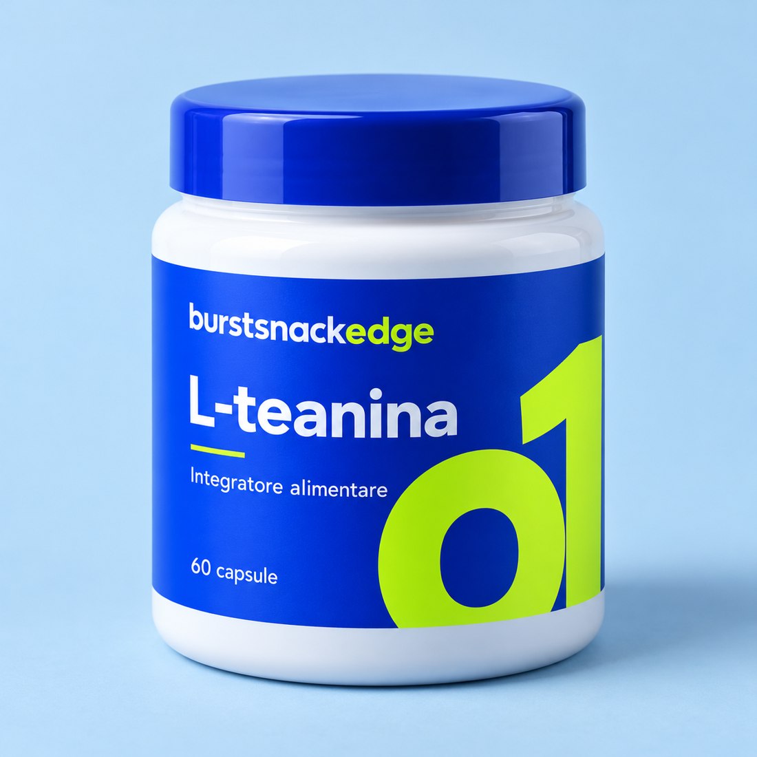 Barattolo di L-teanina, integratore alimentare, 60 capsule